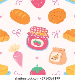 Sweet Bakery Seamleas Muster Hintergrund