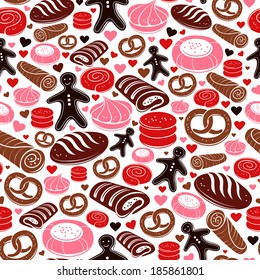 Sweet bakery seamless pattern