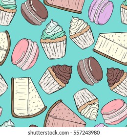 Sweet bakery seamless pattern.
