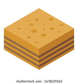 Sweet baklava icon. Isometric of sweet baklava vector icon for web design isolated on white background