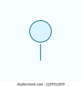 sweet ball on stick 2 colored line icon. Simple colored element illustration. sweet ball on stick outline symbol design from web icons set
