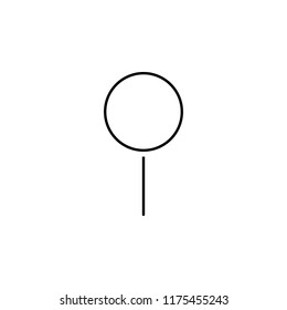 sweet ball on stick outline icon