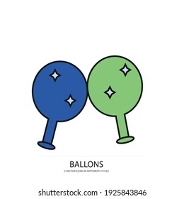 sweet ballons vector type icon