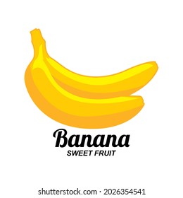 Sweet banana fruit logo design