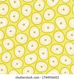 Sweet banana pattern.Banana drawing.Summer repeat pattern for kids.Vector illustration design for fashion fabrics, textile graphics, prints.