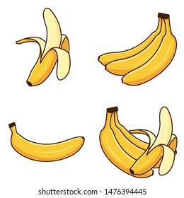 sweet banana. Suitable for decoration, sticker, icon and other.