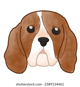 Sweet basset hound with adorable eyes