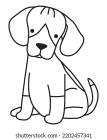 Dibujo vectorial de Sweet Beagle