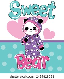 sweet bear graphic tees for girl