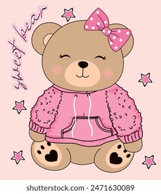 sweet bear star cute girl beauty