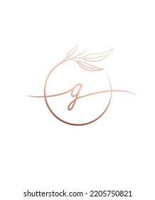 A sweet  and beautiful handwritten letter type G vector logo template  