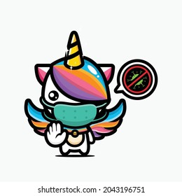 Bonita ilustración de unicornio. Ilustración vectorial de bonitos unicornios