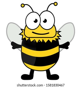 Sweet Bee Big Eyes Stock Vector (Royalty Free) 1581830467 | Shutterstock