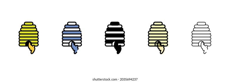 sweet beehive vector type icon 