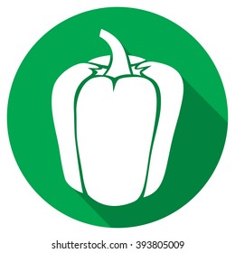 Sweet Bell Pepper Flat Icon