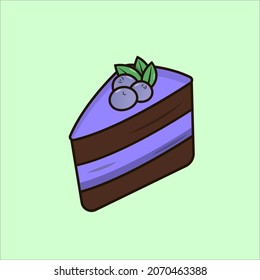 Pastel de baya dulce vector bollería de arándano azul bizcocho
