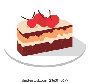 Sweet berry cheesecake over white