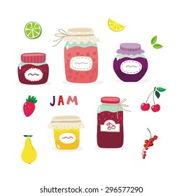 sweet berry jam vector pattern design