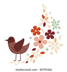 sweet bird card design