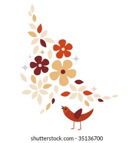 sweet bird card design