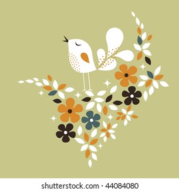 sweet bird card design