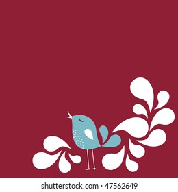 sweet bird card design