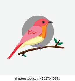 a sweet bird isolated on white background