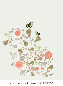 sweet bird wallpaper design