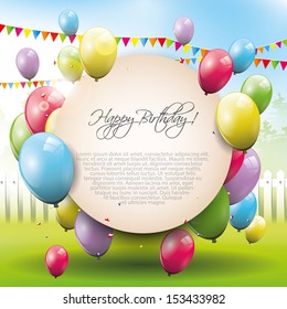 Sweet birthday background with place for text 