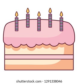 Sweet Birthday Cake Candles Stock Vector (Royalty Free) 1291338046 ...