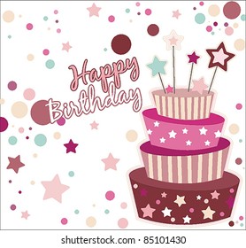 Sweet Birthday Card With Cake