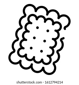Sweet biscuit icon. Outline sweet biscuit vector icon for web design isolated on white background