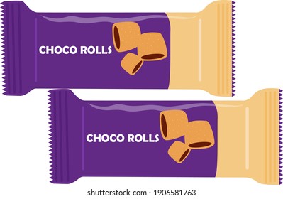 Sweet bisquit, illustration, vector on a white background.
