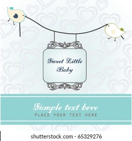sweet blue baby card