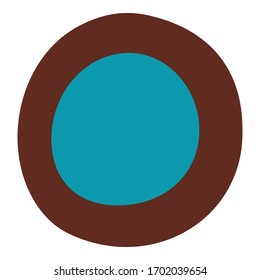 Sweet blue candy icon. Hand drawn illustration of sweet blue candy vector icon for web design