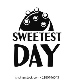 Sweet bonbon logo. Simple illustration of sweet bonbon vector logo for web design isolated on white background