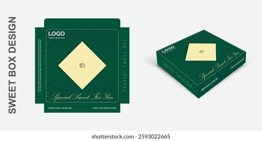 Sweet Box Design. Sweet Box Packaging Design.
Sweet Box Template Design.