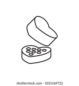sweet box  icon illustration isolated vector sign symbol