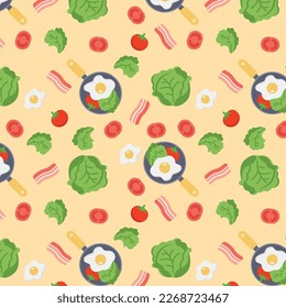 Sweet brakfast design seamless pattern 