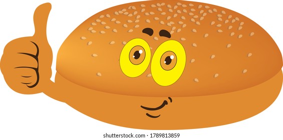 dibujo de caricatura de pan dulce