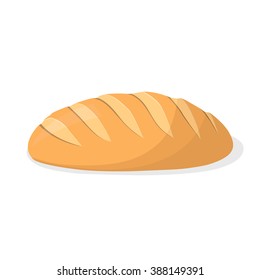 Sweet bread. Object on a white background. Vector illustration.