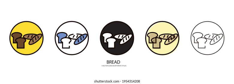 sweet Bread vector type icon