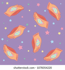 Sweet bright and tasty sweets. Vector background