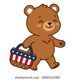 Sweet brown bear walking