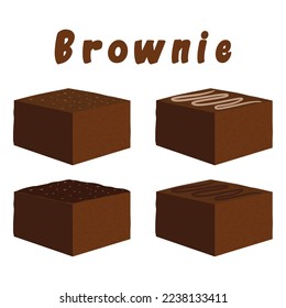Sweet brownie design vector flat modern isolated illustration