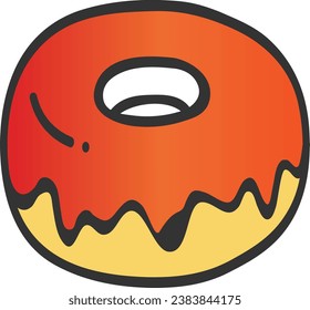 diseño de icono de vector colorido de bollo dulce