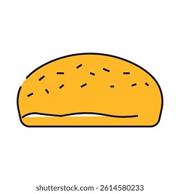 sweet bun food meal line icon vector. sweet bun food meal sign. isolated symbol illustration