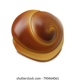 Sweet bun. Vector illustration.