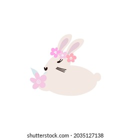 	
Sweet bunny cartoon vector illustration