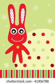 sweet bunny christmas greeting